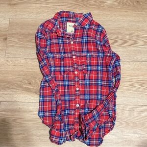 Abercrombie & Fitch Kids Red and Blue Checkered Shirt